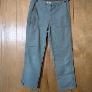 Levi's Women's Green Cotton Casual Pants Back Flap Pockets Outdoor Size 27